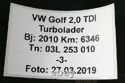 03l253010 Audi A3 Vw Golf 5 2.0tdi Us Turbo Collector D'cjaa Borgwarner