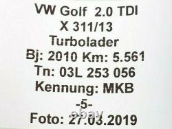 03L253056 X Turbocompresseur Turbo Chargeur Audi A3 8P USA 2.0TDI Cbea 140PS VW