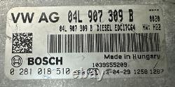 Calculateur moteur Audi A3 1l6 tdi 105cv ECD17C64 0281018510 04L907309B